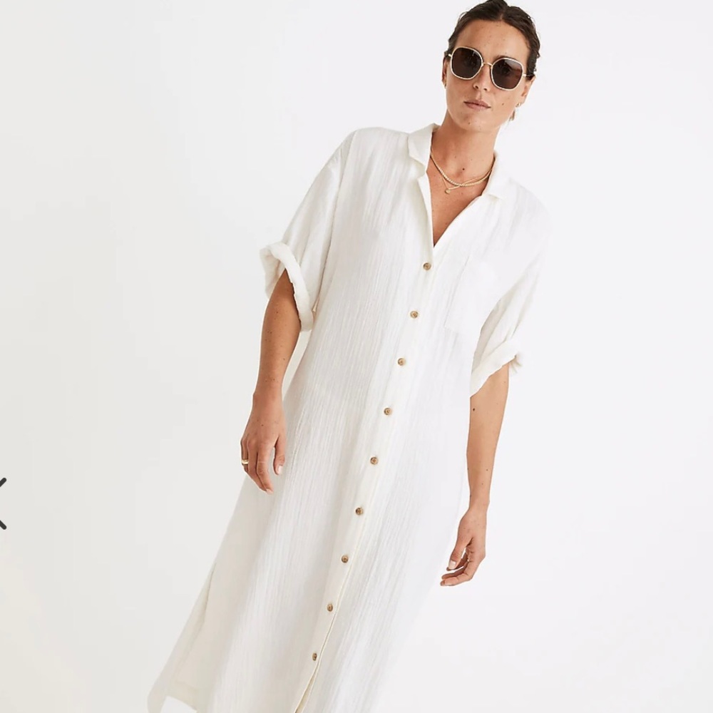 Lightestspun Cover-Up Maxi Shirtdress